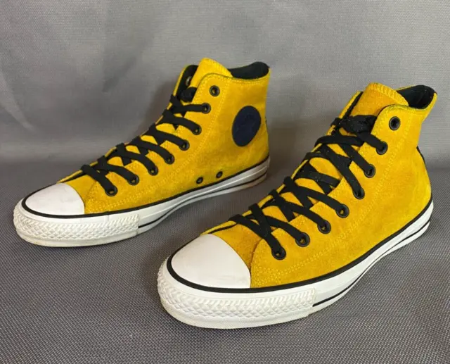 CONVERSE Chuck Taylor YELLOW SUEDE High Tops Mens Size 9 Leather 2016 Gold Shoes