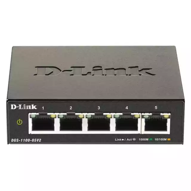 D-Link DGS-1100-05V2 network switch Smart Managed L2 Gigabit Ethernet (10/100...