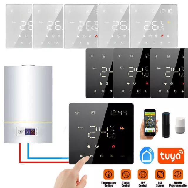 Smart WIFI Underfloor Heating Thermostat Electric Water Floor Heating Sensor LCD