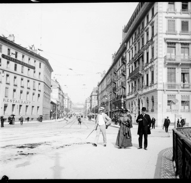 GENEVE 1909 - Négatif Verre - La Ville Neuve Suisse - 1612
