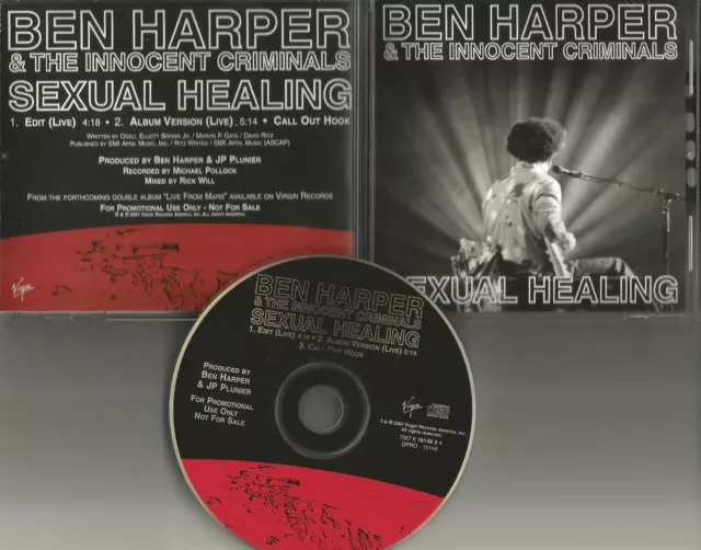 BEN HARPER Sexual healing w/ RARE EDIT LIVE PROMO DJ CD Single MARVIN GAYE TRK