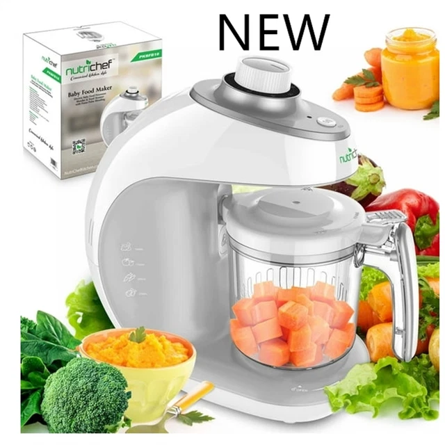 1X NutriChef Electric Baby Food Maker Puree Food Processor, Blender, and Steamer