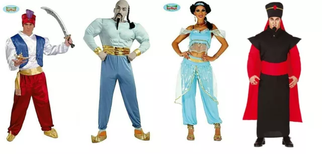 CARNEVALE HALLOWEEN VESTITO Aladdin Genio Jasmine Aladino Aladin Jafar  Adulto EUR 31,90 - PicClick IT