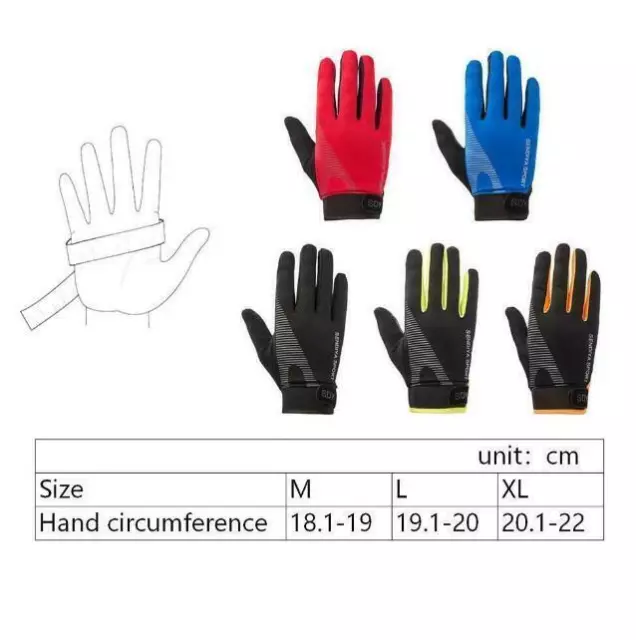 Fitness Gloves Weight Lifting Gym Workout Full Finger Cycling Training Men/women