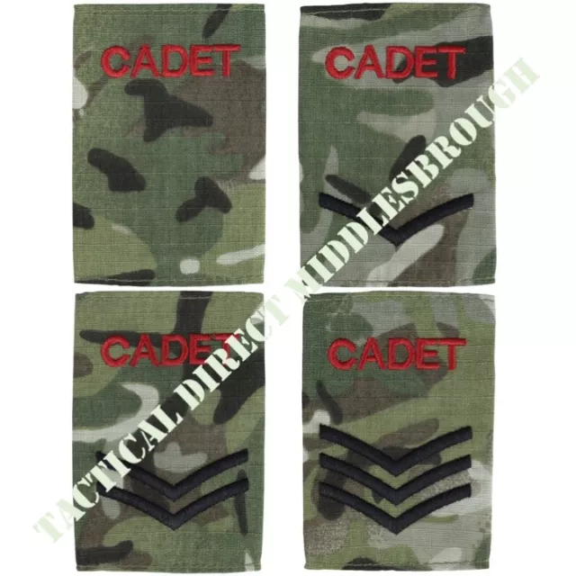 BRITISH ARMY Cadet Rank Slide ACF CCF RIPSTOP MILITARY MTP CAMOUFLAGE BTP CAMO