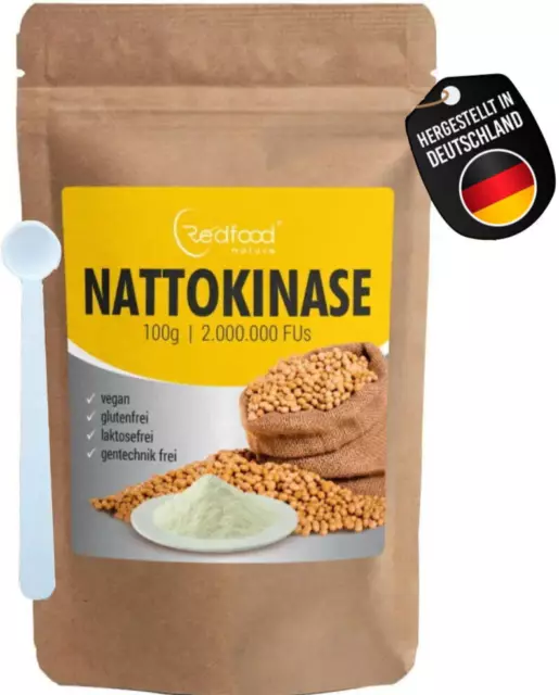 Nattokinase Pulver ⭐ AKTION ⭐ 100g Packung = 2.000.000 FU´s ≙ 1000 Kapseln