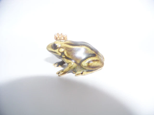 Hagen Renaker Miniature  Porcelain Bullfrog Prince