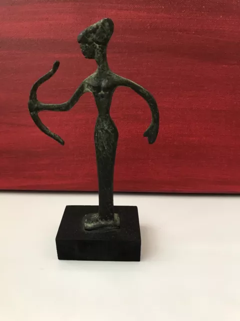 Etruscan Art  Warrior Lady Figurine,Bronze