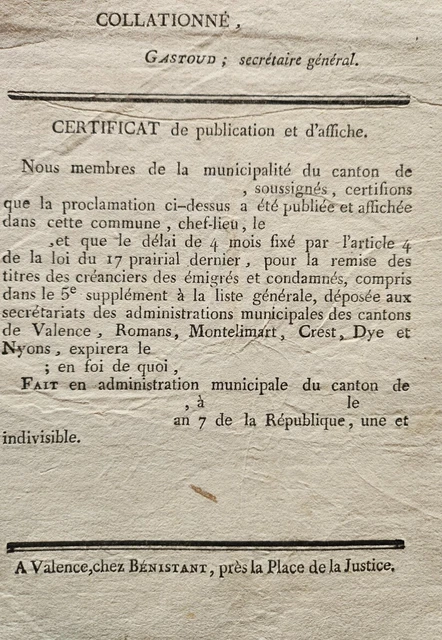 1835 - Carte ancienne de la France en 1789