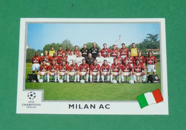 N°290 Milan Ac Rossoneri Milano Panini Football Champions League 1999-2000