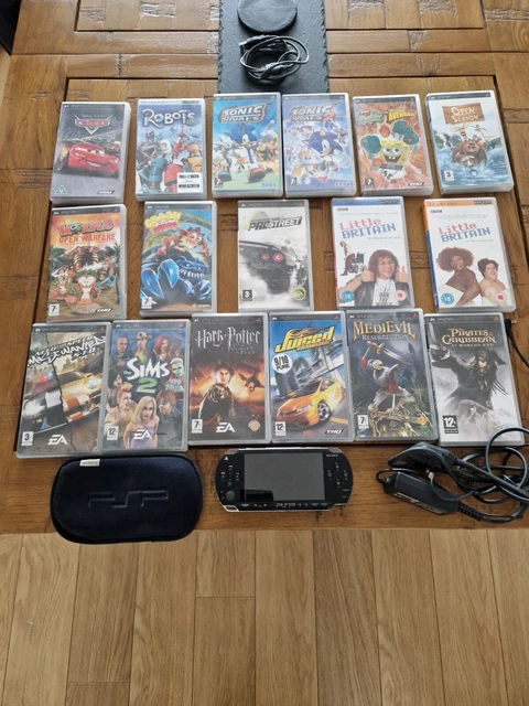 sony psp console with games