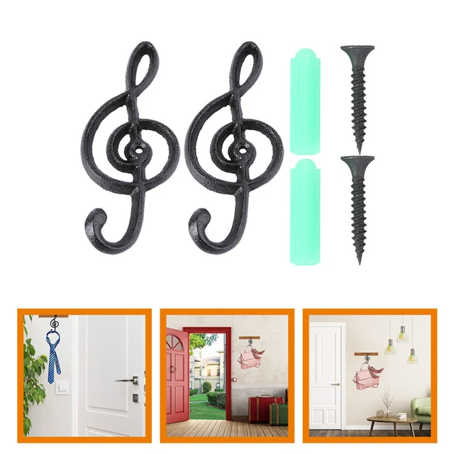 2pcs Rustic Coats Bags Coat Hooks Wall Mounted Metal Wall Hook