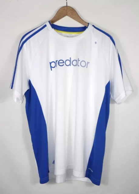 Camiseta Adidas Predator para hombre Blanco/Azul Sz XL