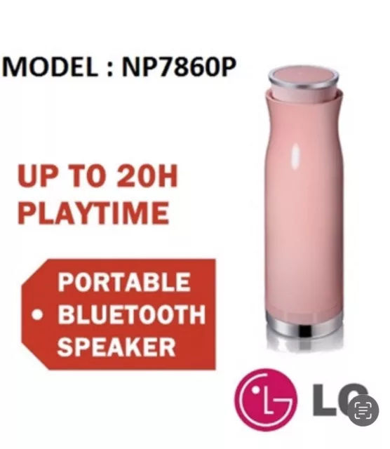 LG Sound 360 Speaker Wireless Portable Dual Play Bluetooth NP7860 RARE Pink