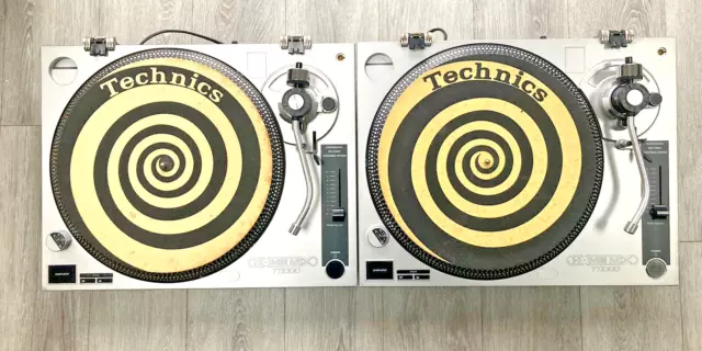 2 X Homemix Dj Turntables (Pair) & Technics Slipmats - 12" Vinyl Record Dj Decks