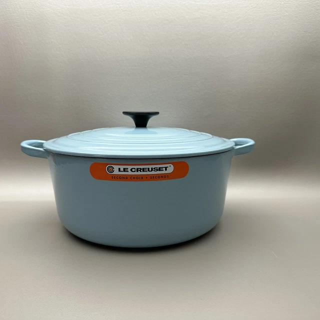 Le Creuset Dutch Oven 5.5 Qt #26 Sky Blue Second Choix Cast Iron Made in France