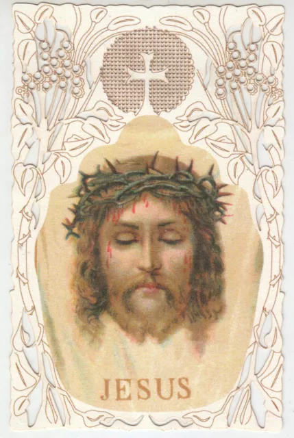 SANTINO HOLY CARD MERLETTATO CANIVET GESU' n 1