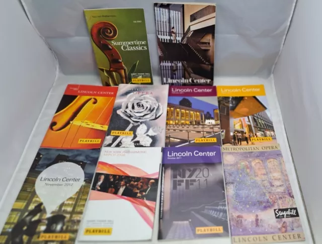 Lot of Playbills Lincoln Center, Metropolitan Opera, NY Philharmonic