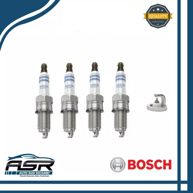 4 Bougies BOSCH Alfa Mito Fiat 500 Panda Punto Lancia Ypsilon 1.2 1.4 LPG