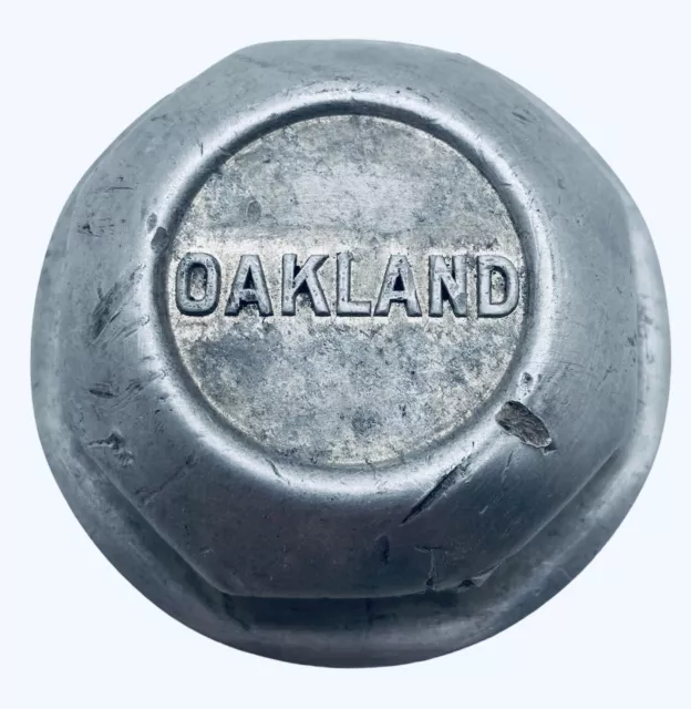 Antique Oakland Pontiac Aluminum Threaded HUBCAP Grease Dust Cover Center Cap