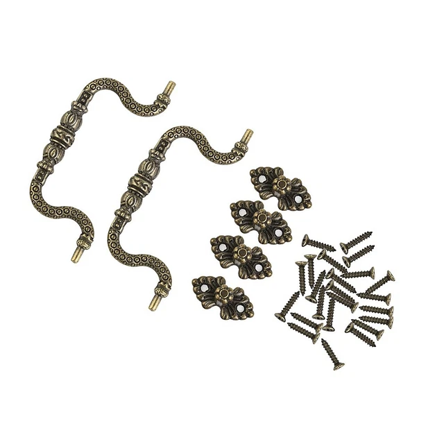 8 Pcs Bouton De Porte Vintage Poignee De Meuble Ronde Poignée D'armoire Classique Tiroir Bague