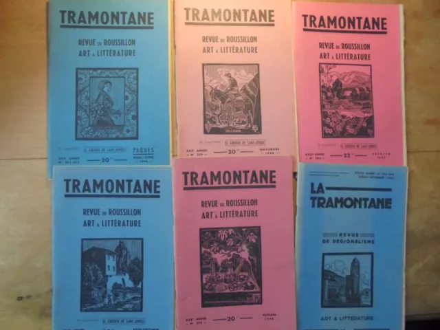 Catalogne: lot 8 anciens numéros revue catalane TRAMONTANE Pyrénées-Orientales