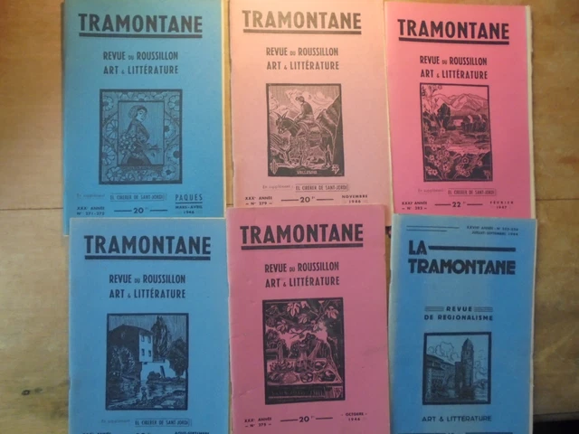 Catalogne: lot 8 anciens numéros revue catalane TRAMONTANE Pyrénées-Orientales