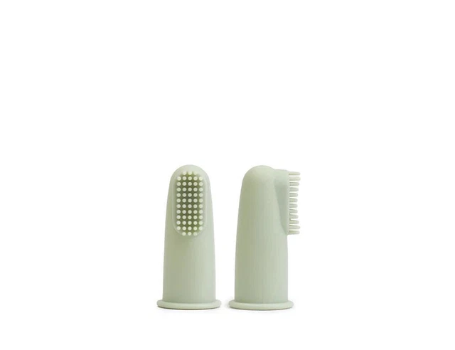 Cherub Baby Silicone Finger Toohbrush & Protective Case (Sage)