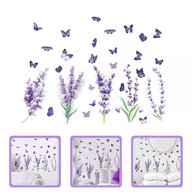 Lavendel-Wandaufkleber Wandsticker Für Schlafzimmer Schmücken