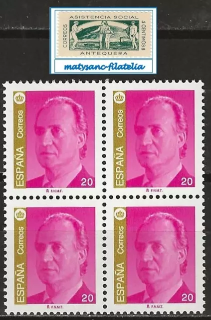 España 2000. Edifil 3775. Serie Completa En Bloque De 4 ”S.m. Don Juan Carlos I”