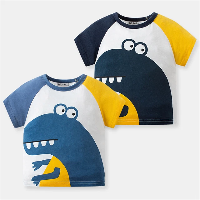 Cartoni animati estivi dinosauro bambino bambini bambini bambina manica lunga