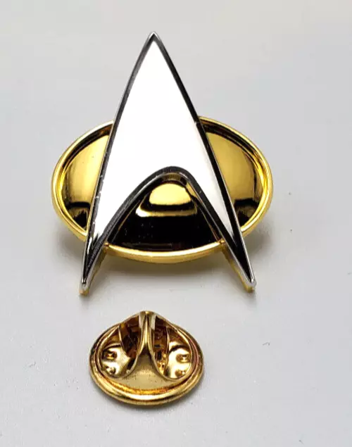 LAPEL PIN- QMX Deluxe Star Trek: Next Generation 1" Communicator Pin