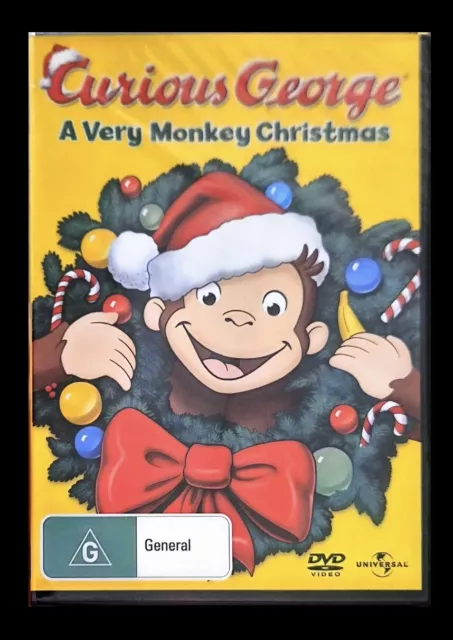 New & Sealed FREE POST 🇦🇺 Curious George A Very Monkey Christmas Region 4 DVD