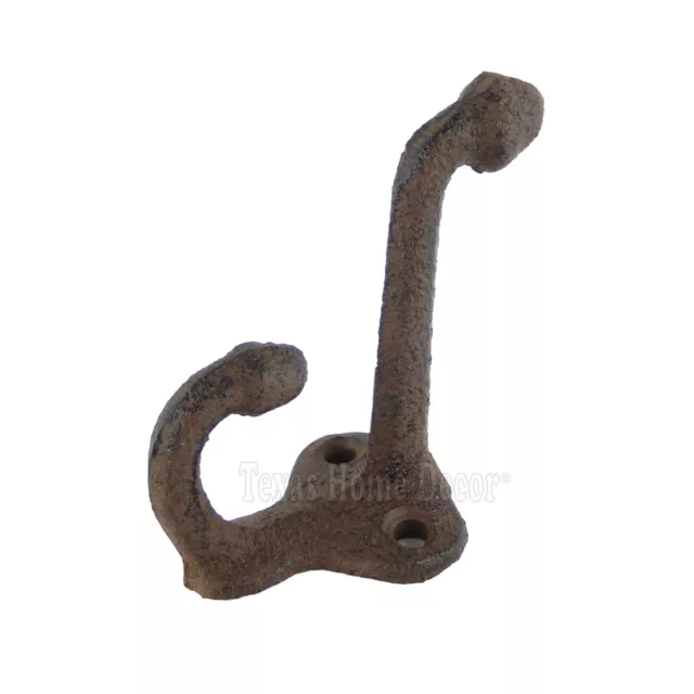 Acorn Double Wall Hook Cast Iron Hat Towel Coat Key Hanger Antique Style 2 3/4" 2