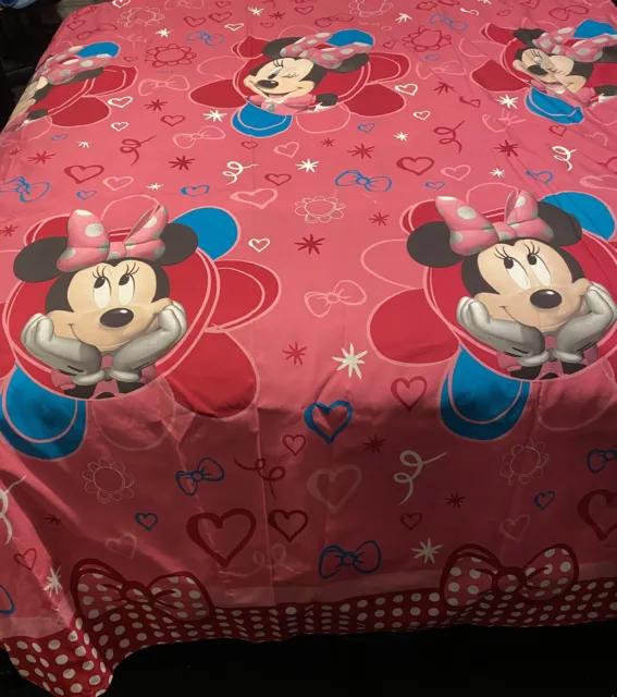 Disney MINNIE MOUSE & Hearts & Bows Pink Shower Curtain 70 X 72