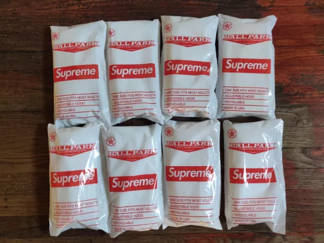 Supreme Ballpark Rain Poncho White 8x Lot SS20 Brand New