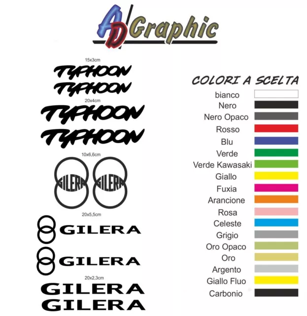 kit adesivi adesivo Stickers decal sticker compatibile gilera typhoon tipo2