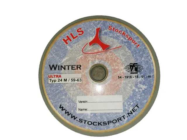 Eisstock - Winter Platte HLS  - grau- 24 M 59-63  sehr guter Zustand