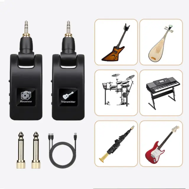 Audio Transmitter and Receiver Microphone System Guitar