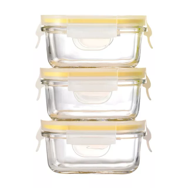 NEW Glasslock Baby Food Rectangular Container Set 3pce