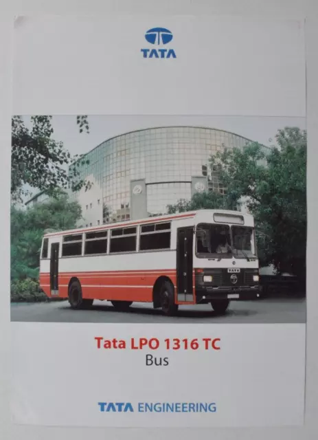 TATA LPO 1316 TC Bus 2000 dealer sheet brochure - English - India