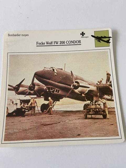 Carte Collection Bombardier Moyen Focke Wulf FW 200 CONDOR