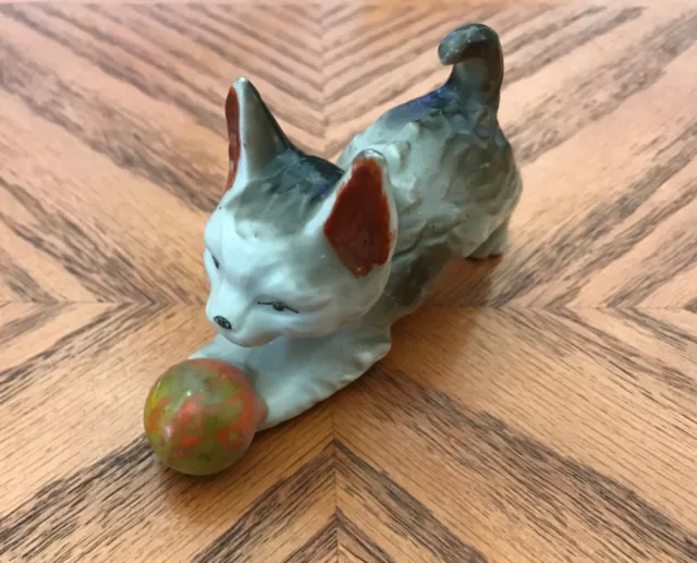 VTG Figure of dog with ball..Made in Japan