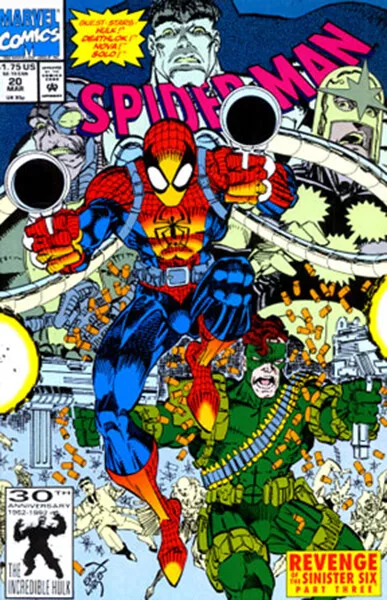 SPIDER-MAN 20 Erik Larsen Sinister Six Ghost Rider Nova Hulk Uncirculated 1992