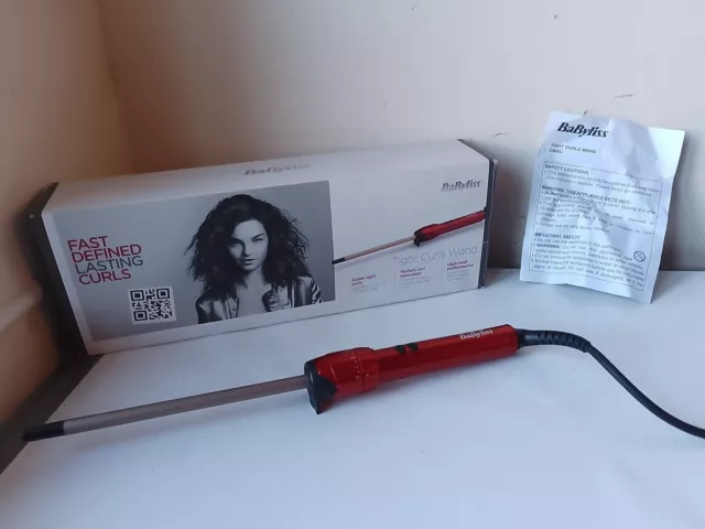 BABYLISS 2385U TIGHT Curls Hair Curling Wand Ceramic Slim 10mm