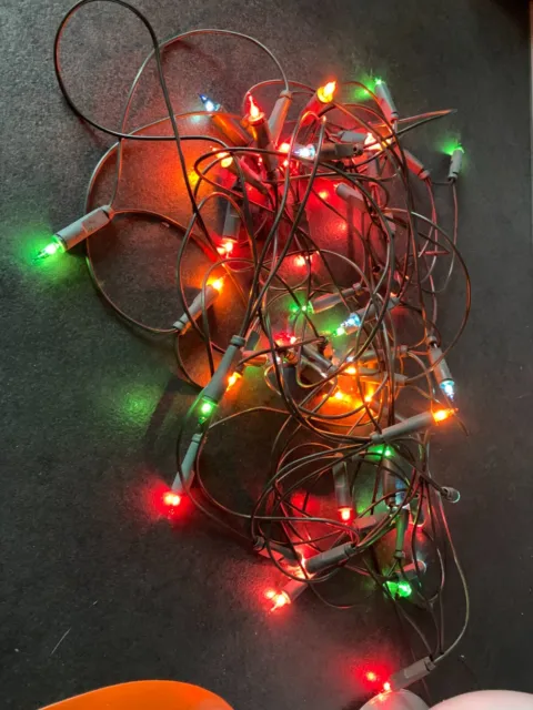 Ancienne guirlande de Noël lumineuse vintage 100 lampes non clignotante