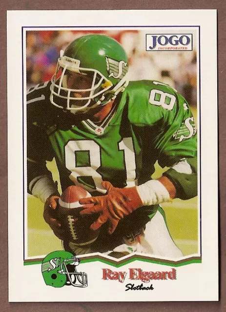 1993 Jogo CFL #58 Ray Elgaard Saskatchewan Roughriders - Utah Utes