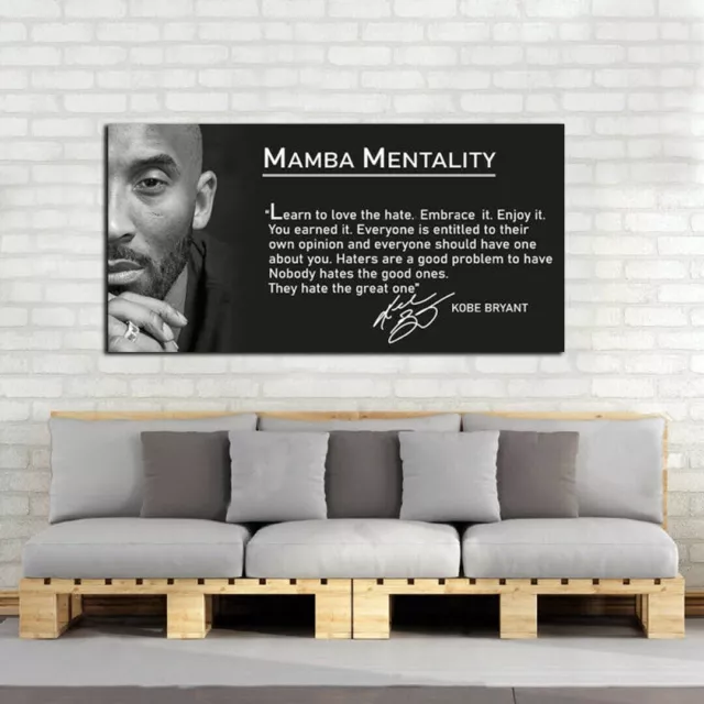 Kobe Bryant Quote Poster, Kobe Bryant Canvas Print, Mamba Mentality Definition