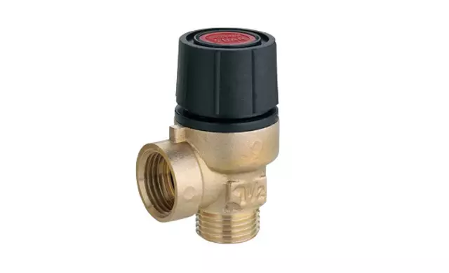 VALVOLA DI SICUREZZA PER CALDAIA VASO ESPANSIONE 1/2 MF da 3 O 6 BAR IN OTTONE