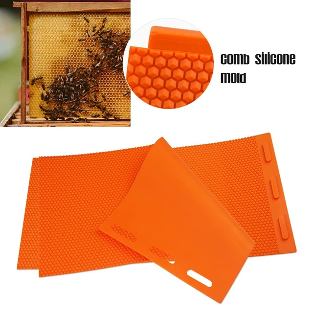 Molde de cera de abejas de goma para apicultor 45x23 cm silicona de grado alimenticio fácil de limpiar
